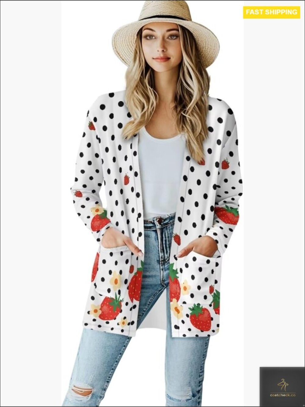 Long Sleeve Open Front Cardigan with Pockets Lightweight Layering Sweater